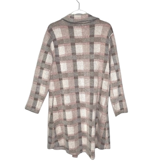 Pilcro by Anthropologie Plaid Longline Shacket Coat – Gray & Blush Check, Size S - Picture 7 of 11
